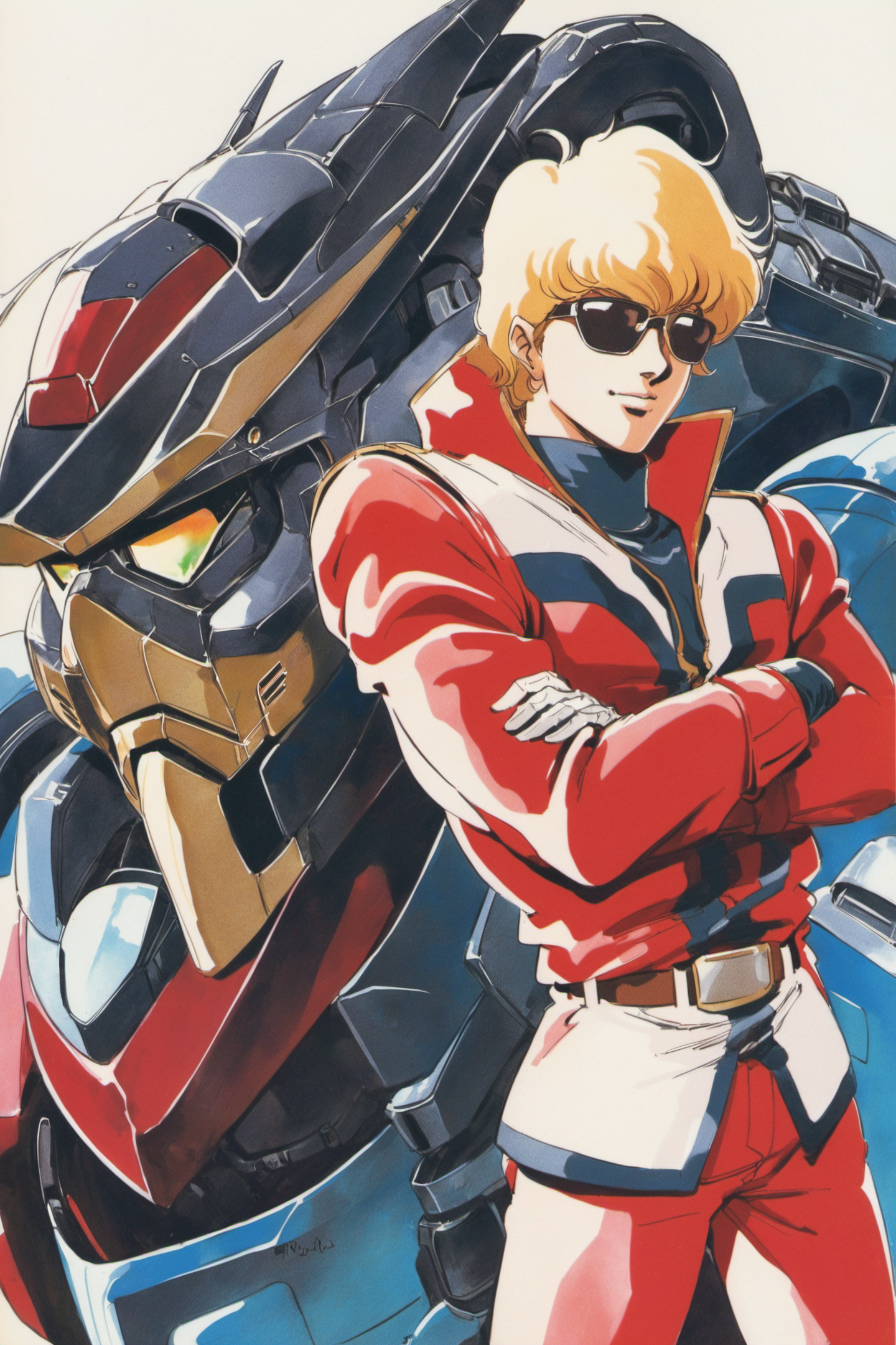 22523-2406330865-1boy, mecha, blonde hair, robot, male focus, uniform, gloves, sunglasses, military, crossed arms, military uniform, belt, white.png